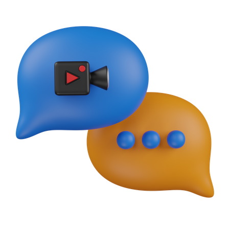 Chat vidéo  3D Icon