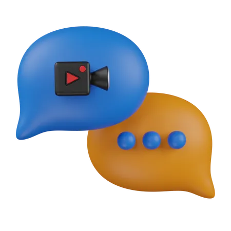 Chat vidéo  3D Icon