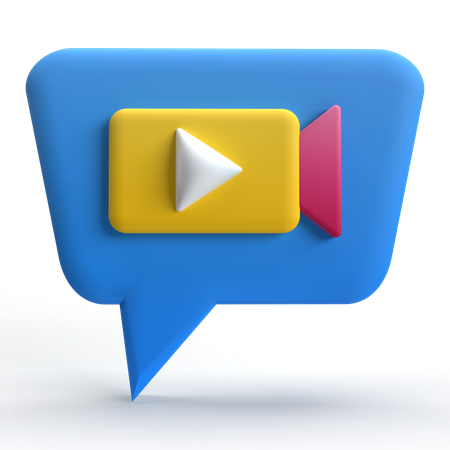 Chat vidéo  3D Icon