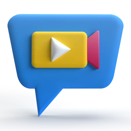 Chat vidéo  3D Icon