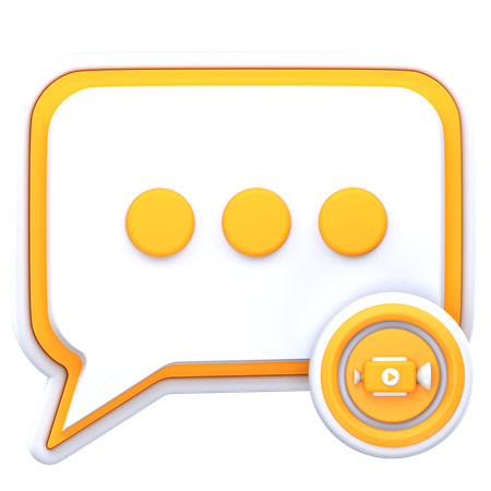 Chat vidéo  3D Icon