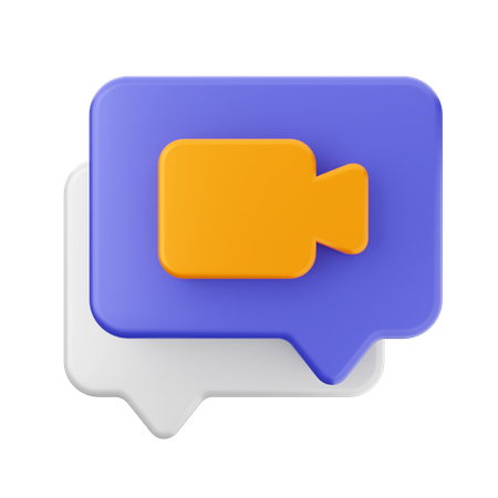 Chat video  3D Icon