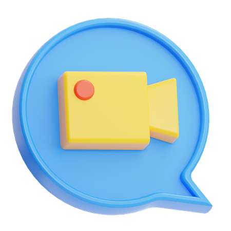 Chat vidéo  3D Icon