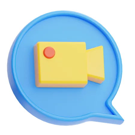 Chat vidéo  3D Icon