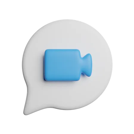 Chat vidéo  3D Icon