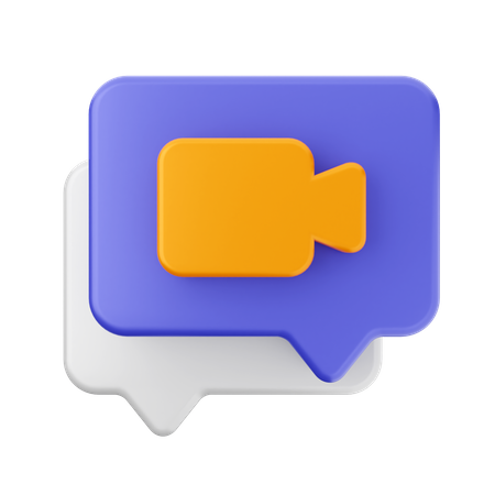 Chat video 3D Icon