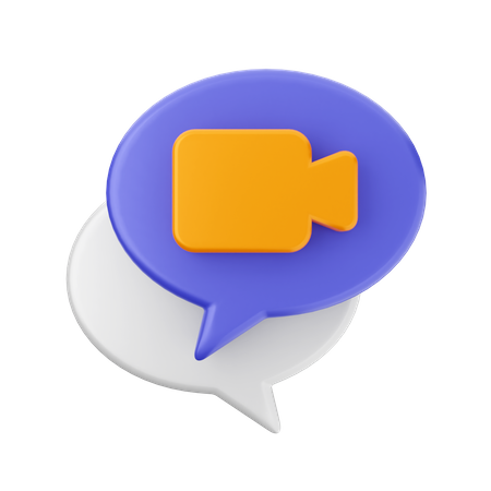 Chat video 3D Icon