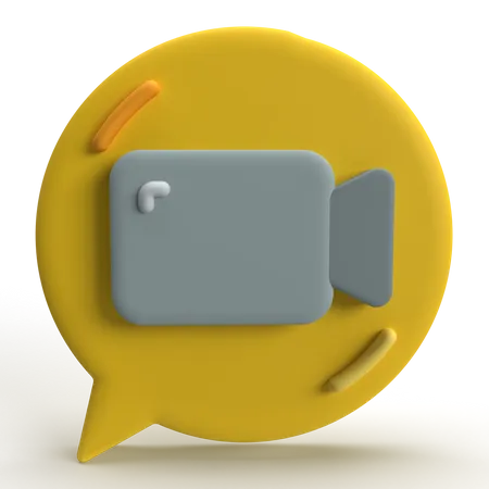 Chat vidéo  3D Icon