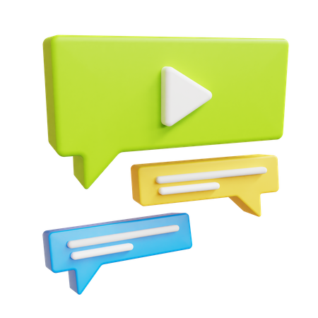 Chat vidéo  3D Icon