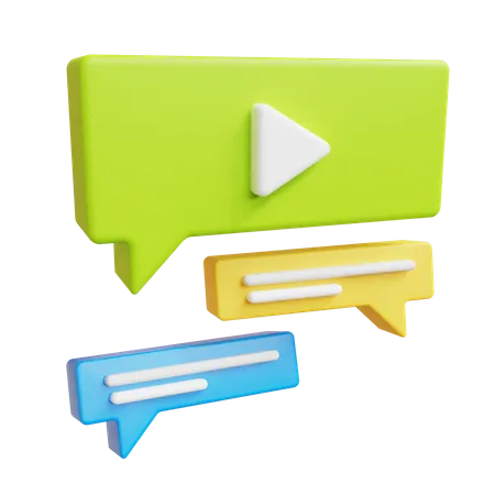 Chat vidéo  3D Icon