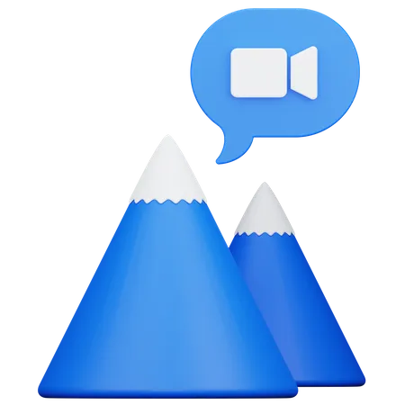 Chat vidéo à distance  3D Icon