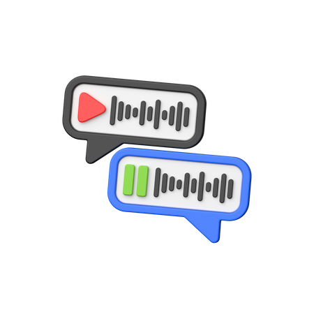 Chat vocal  3D Icon