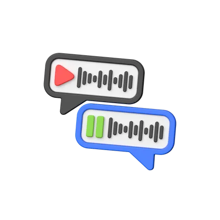 Chat vocal  3D Icon