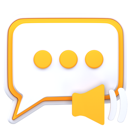 Chat vocal  3D Icon