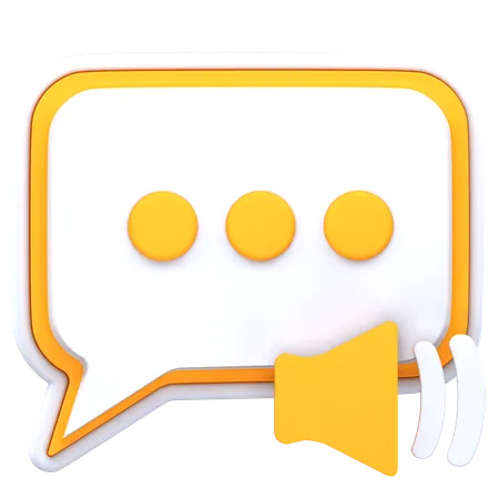 Chat vocal  3D Icon