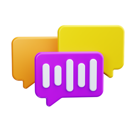 Chat vocal  3D Icon