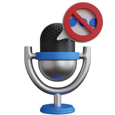 Chat vocal interdit  3D Icon