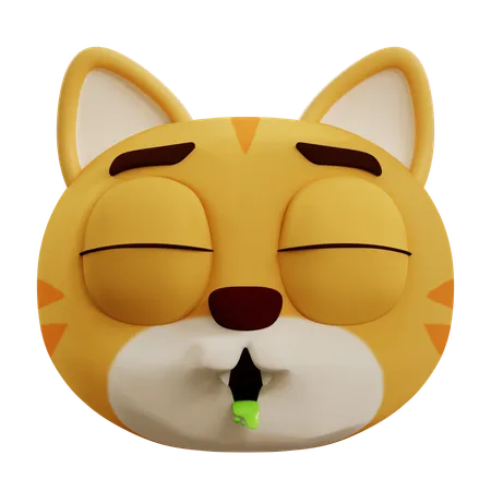 Chat vomissant emoji  3D Icon