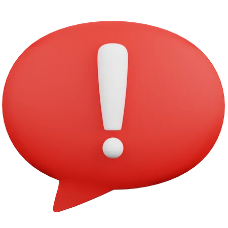 Chat Warning  3D Icon