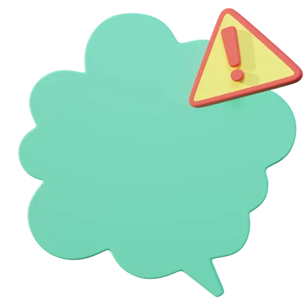 Chat Warning  3D Icon