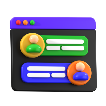 Chat web  3D Icon
