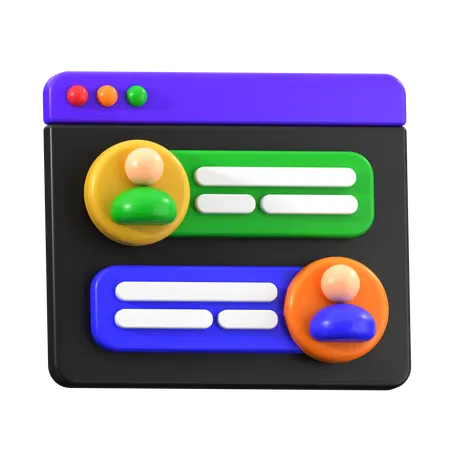 Chat web  3D Icon