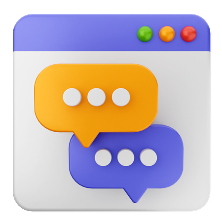 Chat Website  3D Icon