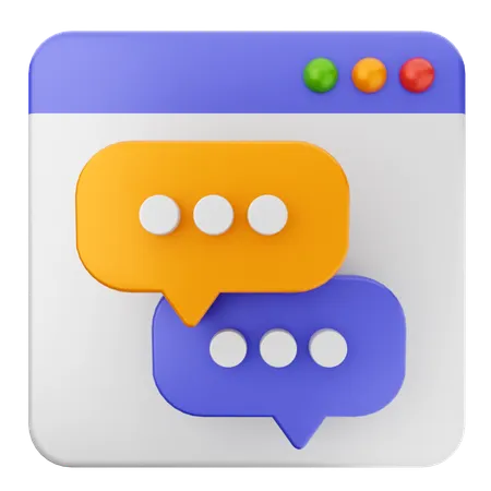 Chat Website  3D Icon