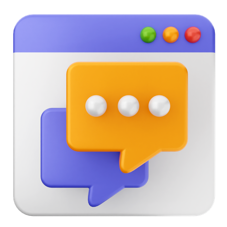 Chat Website  3D Icon