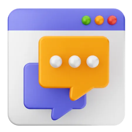 Chat Website  3D Icon