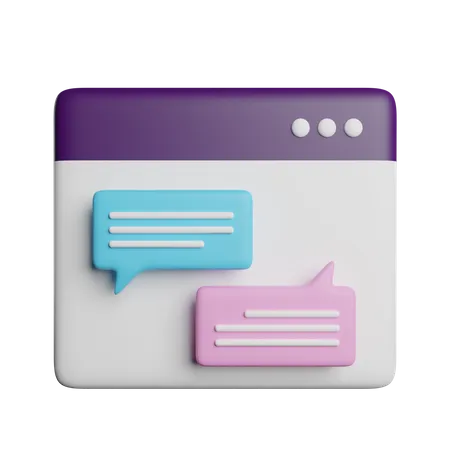Chat Website  3D Icon