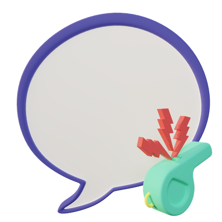 Chat Whistle  3D Icon