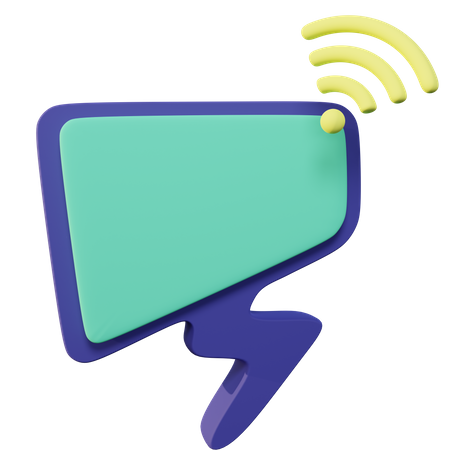 Chat wifi  3D Icon