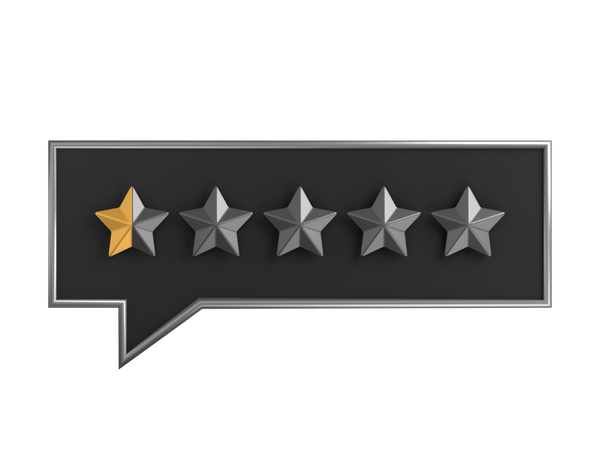 Chat Zero Point Five Star Rating  3D Icon
