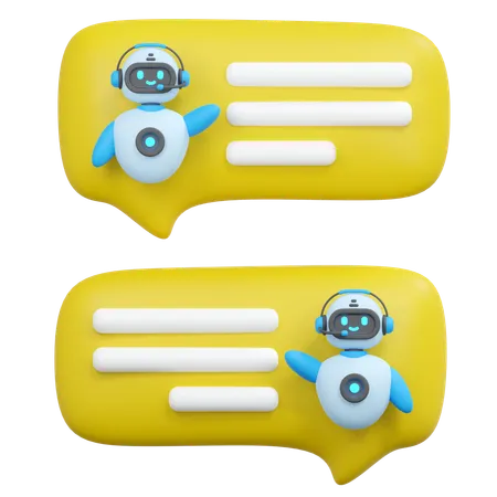 Chatbot Illustration 3D Icon