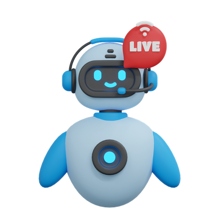 Bot de bate-papo ao vivo  3D Icon