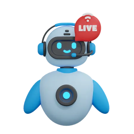 Bot de bate-papo ao vivo  3D Icon