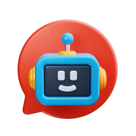 Chatbot Assistance  3D Icon