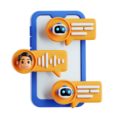 Chatbot Assistant  3D Icon