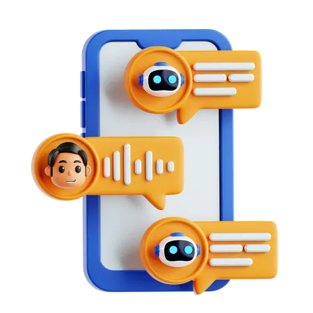 Chatbot Assistant  3D Icon