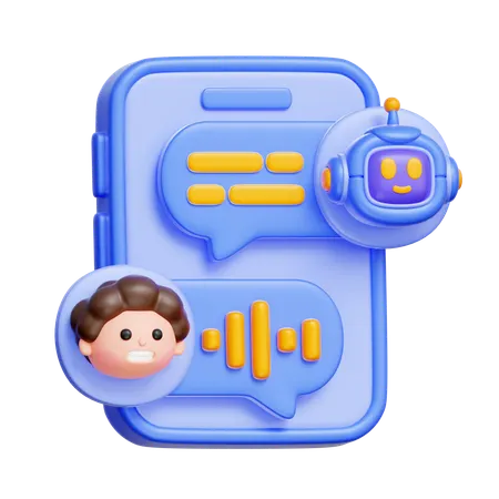 Chatbot Assistant 3D Icon