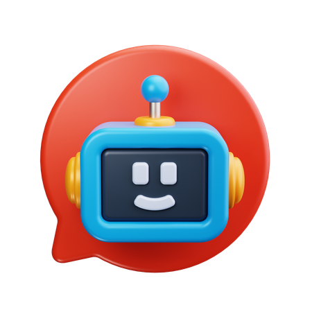 Assistenza chatbot  3D Icon