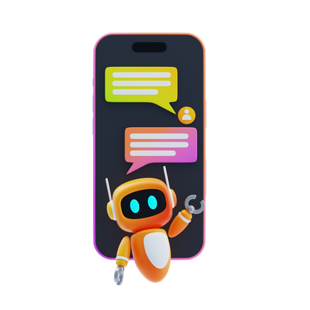 Chatbot Communication  3D Icon