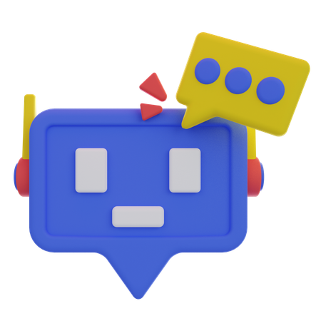 Chatbot creando mensaje  3D Icon