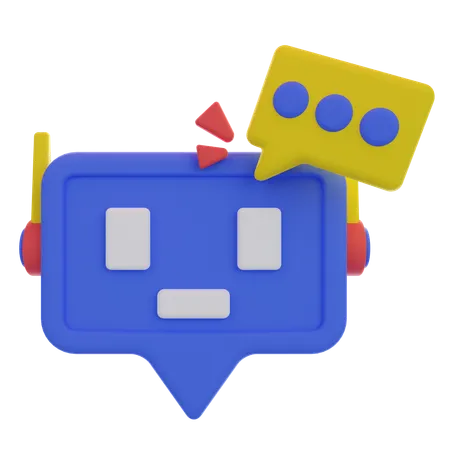 Chatbot creando mensaje  3D Icon