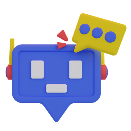 Chatbot Criando Mensagem  3D Icon