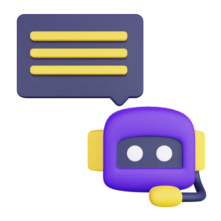 Chatbot de inteligencia artificial  3D Icon