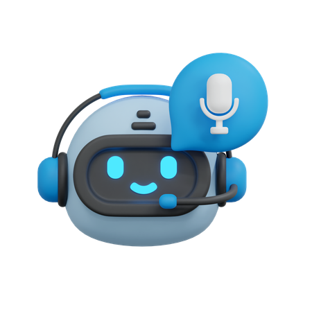 Bot de bate-papo por voz  3D Icon