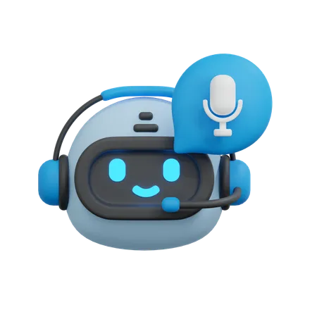 Bot de bate-papo por voz  3D Icon