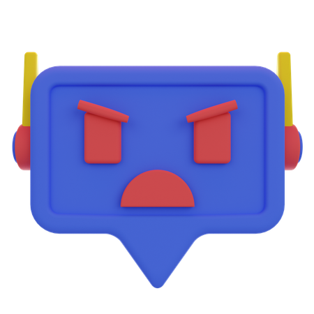 Chatbot enojado  3D Icon